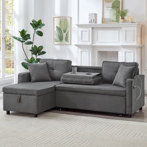 Effortless Comfort: Villalta Home Grey Corner Sofa Bed with Storage - image 6
