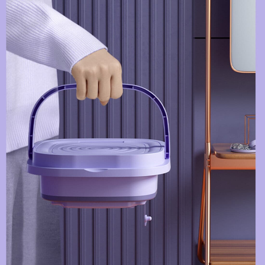 Set of 6 Kitchen Chairs with Rattan Back and PU Leather Seat - image 9