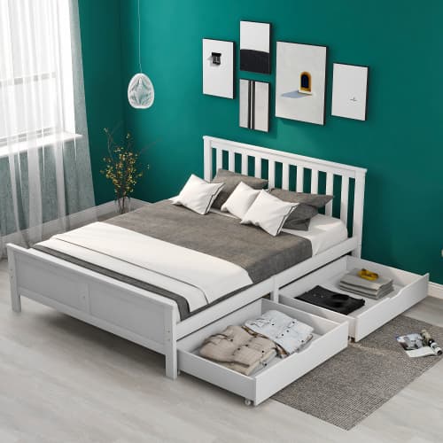Double Storage Bed in Solid White Pine - image 8