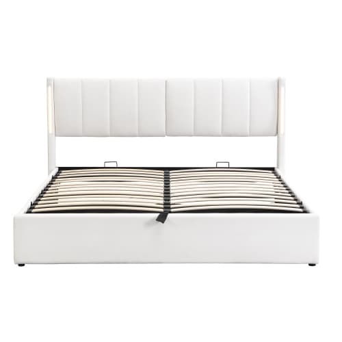 Modern King Size Ottoman Bed with LED Lighting and USB Charging - image 10