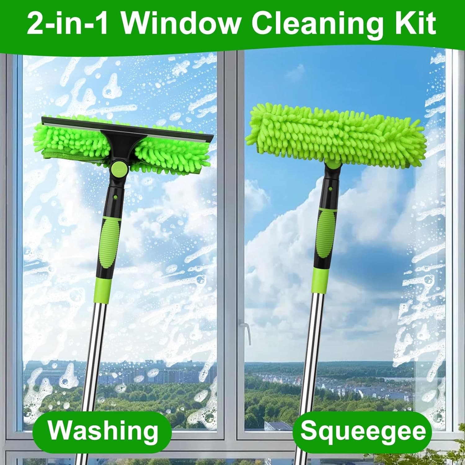 Effortless 4.5m Telescopic Window Cleaner & Squeegee - image 11