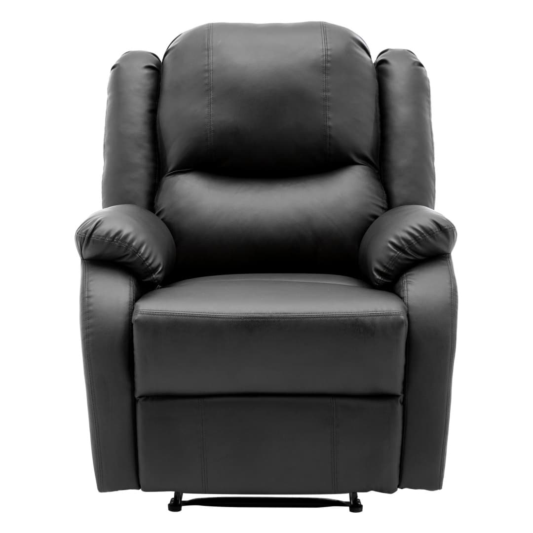 Adjustable Recliner Armchair in Black PU Leather - image 23