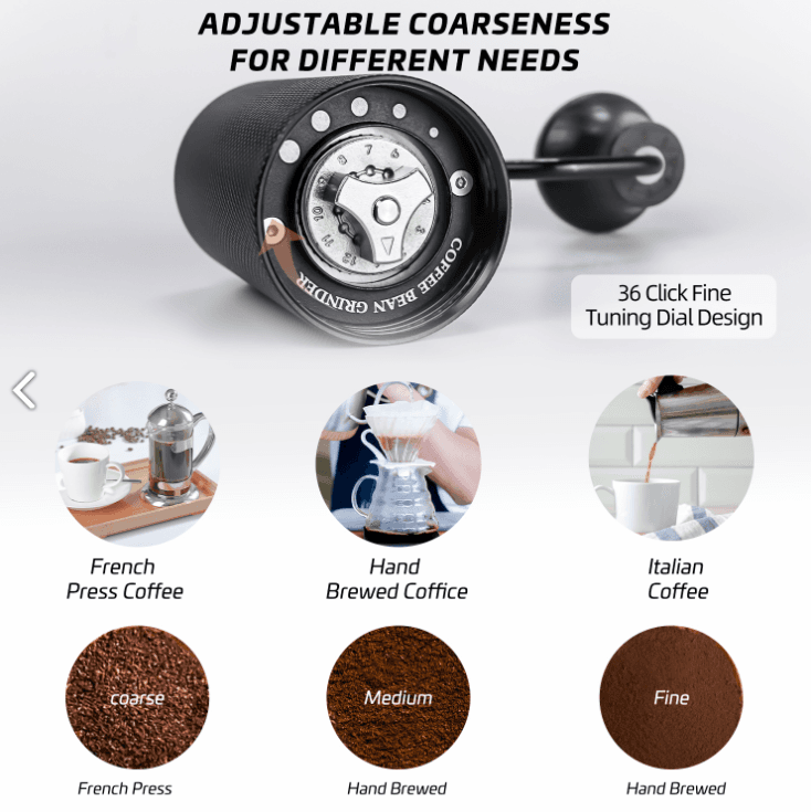 Conical Burr Hand Grinder with 24 Grind Settings - image 6