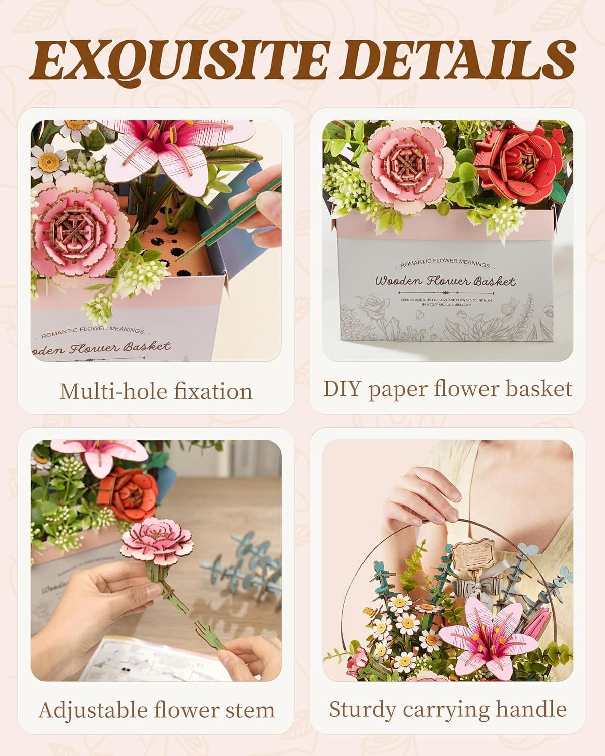 Transform Your Space with this 3D Wooden Flower Basket - image 8