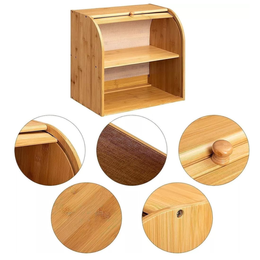 Effortless Kitchen Organisation with the 2-Tier Bamboo Bread Bin - image 5