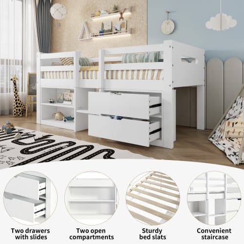 Transform Their Room with the Villalta Home White Single Storage Bed - image 11