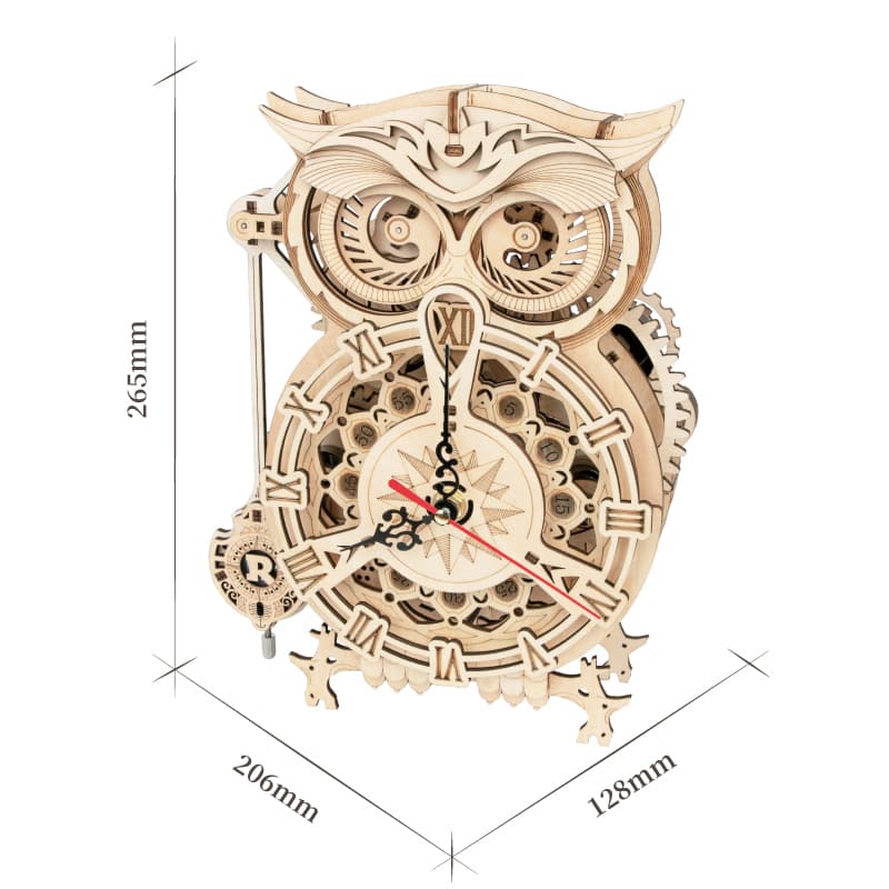 Build-Your-Own 3D Wooden Owl Clock