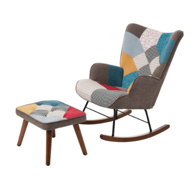 Relax in Style with a Vibrant Patchwork Rocking Chair - image 8