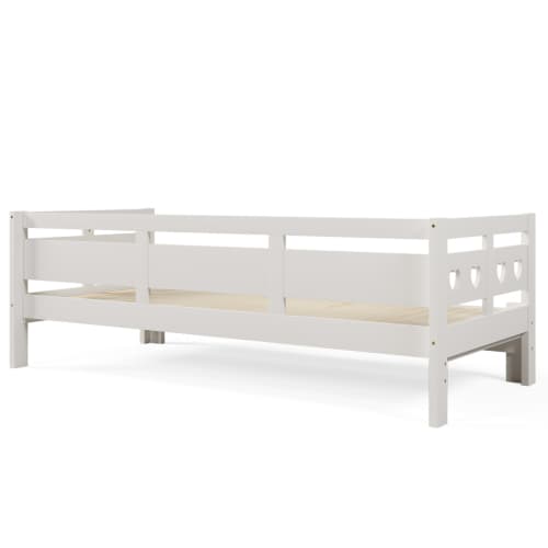 Single Wooden Day Bed with Pull-Out Trundle and Heart Design - image 6