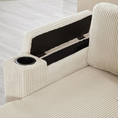 Transform Your Space with this Grey Corduroy Corner Sofa Bed - image 31