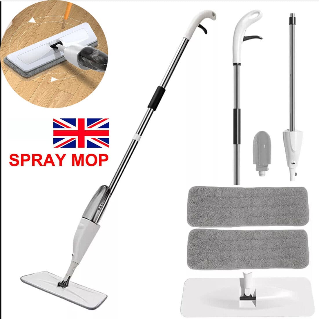 Ergonomic Spray Mop with 360° Swivel Head - image 10