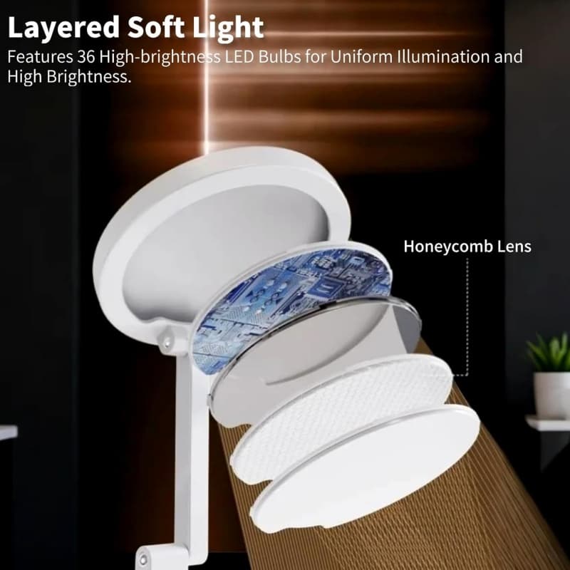Rechargeable Foldable Desk Lamp with Built-In LED Clock - image 6
