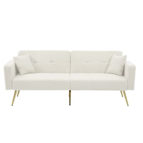Chic 2 Seater Click Clack Sofa Bed with Side Pockets - image 36