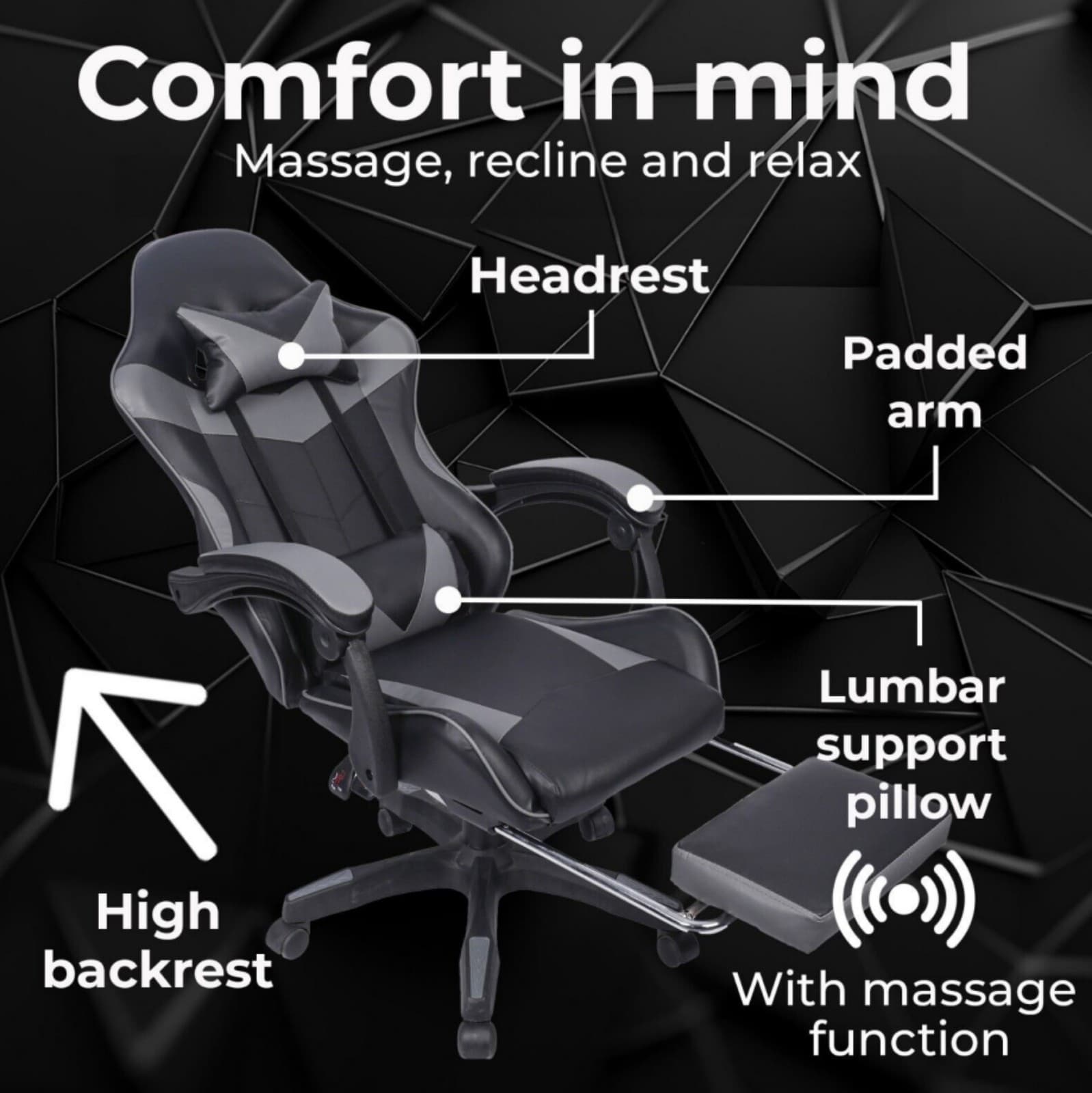 Premium Reclining Gaming Chair for Effortless Comfort - image 9