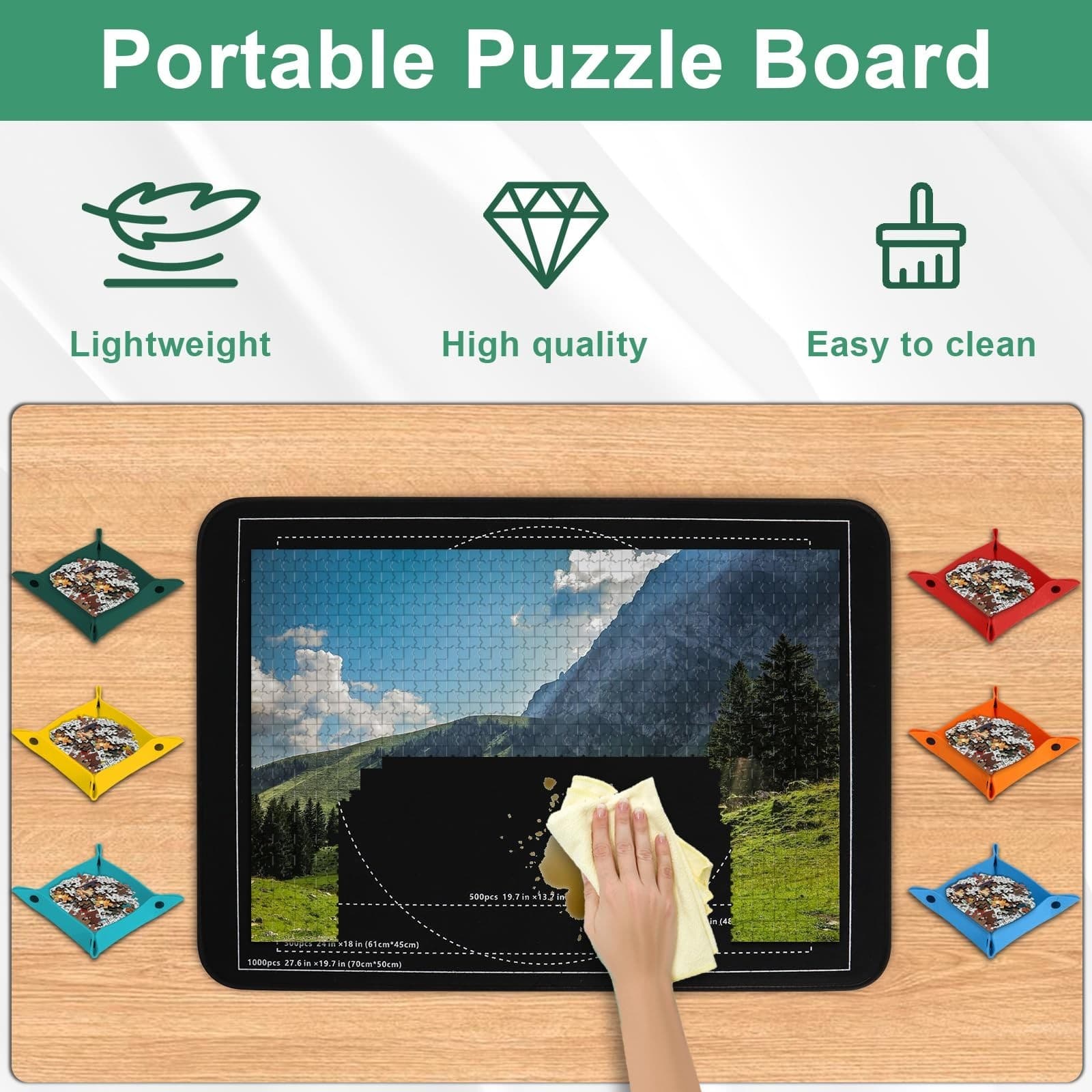 Protect Your Progress with this 1000-Piece Puzzle Board