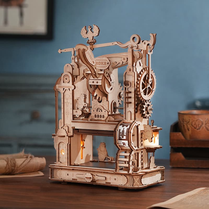 ROKR Classic Printing Press: 3D Wooden Model Kit to Build - image 5