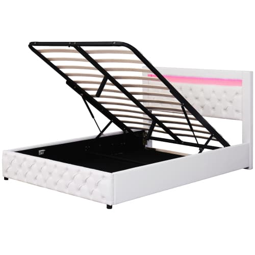 Transform Your Bedroom With This White LED Storage Bed - image 13