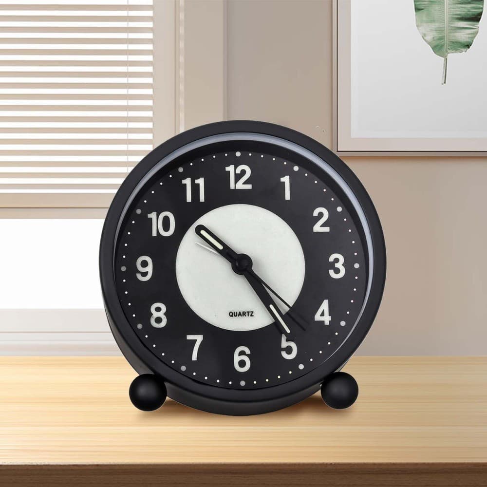 Non-Ticking Bedside Alarm Clock with Glow-in-the-Dark Dial - image 19