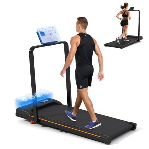 Compact Folding Treadmill with Adjustable Incline & Handrail - image 37