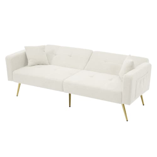 Chic 2 Seater Click Clack Sofa Bed with Side Pockets - image 50