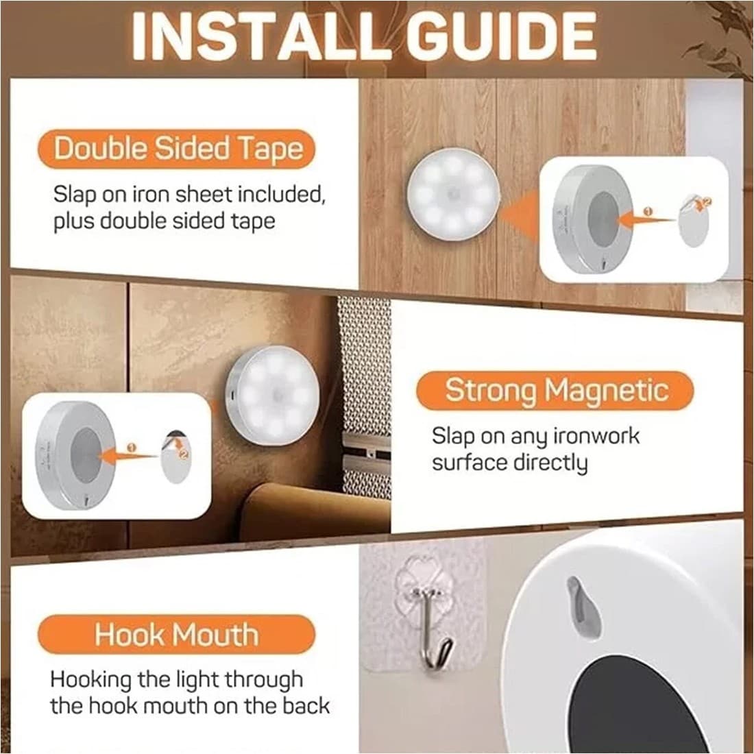 Effortless Illumination: Rechargeable LED Motion Sensor Lights - image 9