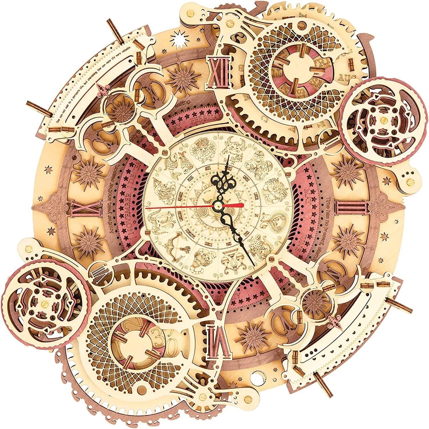 DIY Kit: Wooden Zodiac Wall Clock 3D Puzzle - image 9