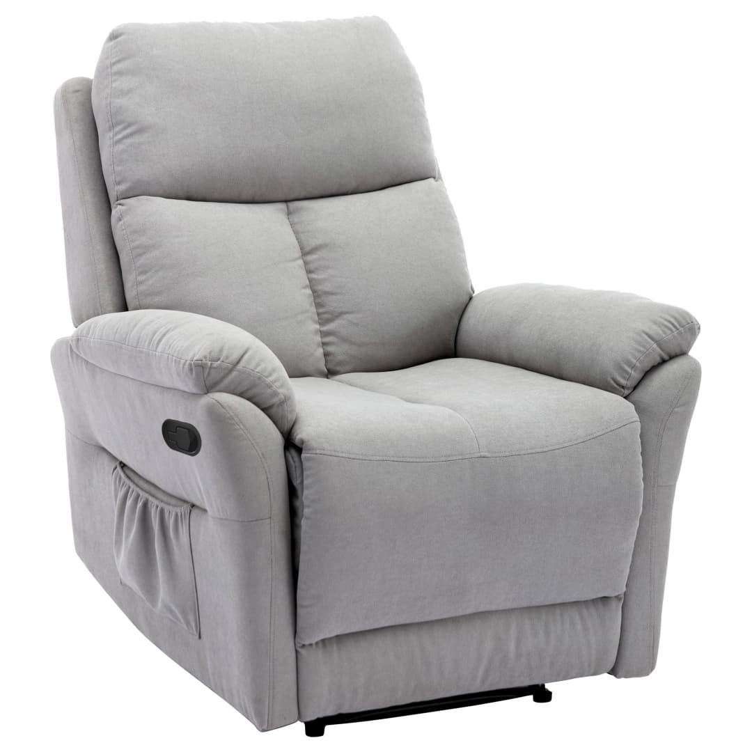 Comfortable Fabric Recliner Armchair with Adjustable Footrest - image 25