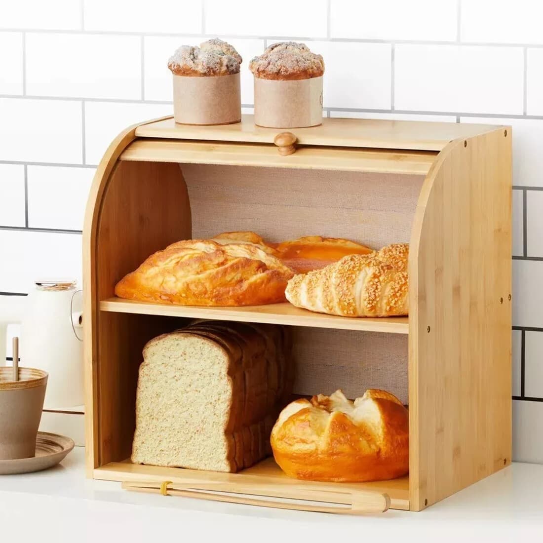Effortless Kitchen Organisation with the 2-Tier Bamboo Bread Bin - image 4