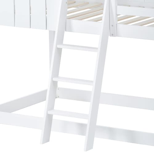 Solid Wood Treehouse Mid-Sleeper Cabin Bed for Kids - image 13