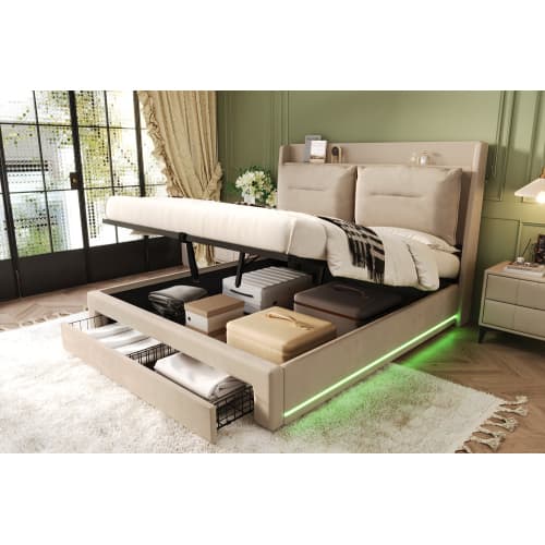 Transform Your Bedroom with this Premium Velvet Storage Bed - image 33