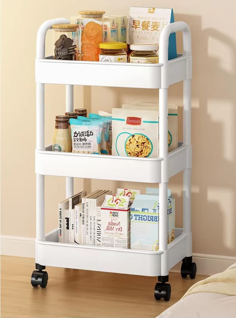 Effortless Organisation: 3-Tier Slim Rolling Storage Trolley - image 1