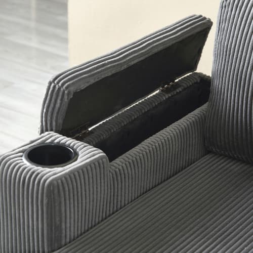 Transform Your Space with this Grey Corduroy Corner Sofa Bed - image 19