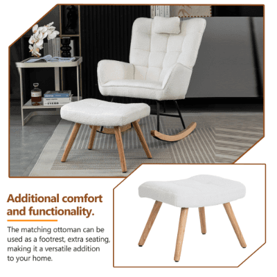 Discover Effortless Comfort in the Villalta Home White Rocking Chair - image 16