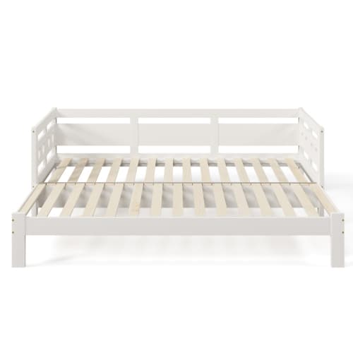 Single Wooden Day Bed with Pull-Out Trundle and Heart Design - image 13
