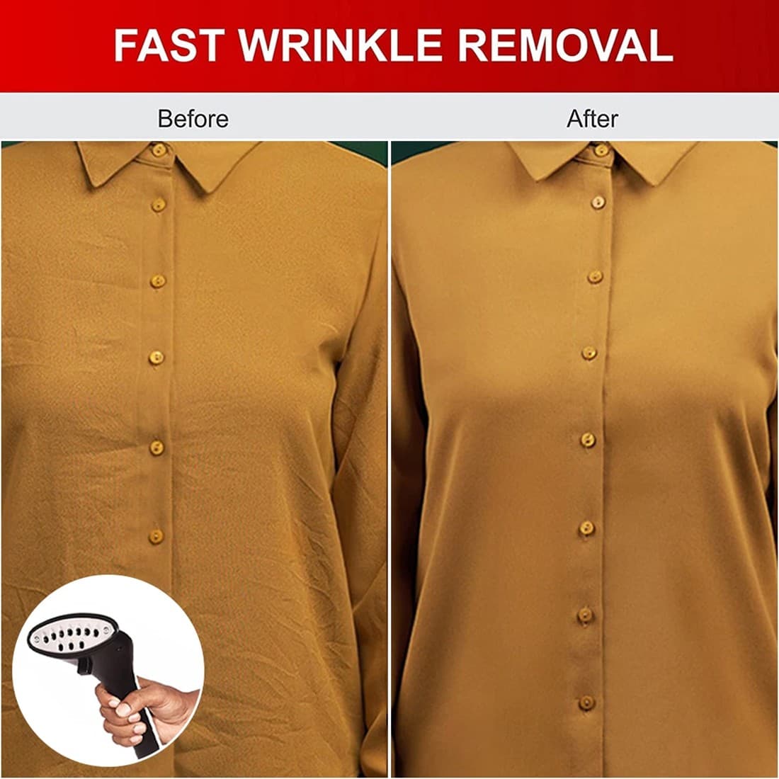 Effortless Crease Removal with This 1800W Upright Steamer - image 3
