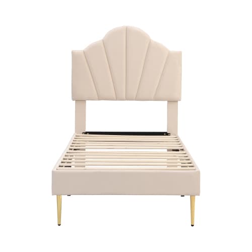 Transform Your Bedroom with this Velvet Shell Single Bed - image 8
