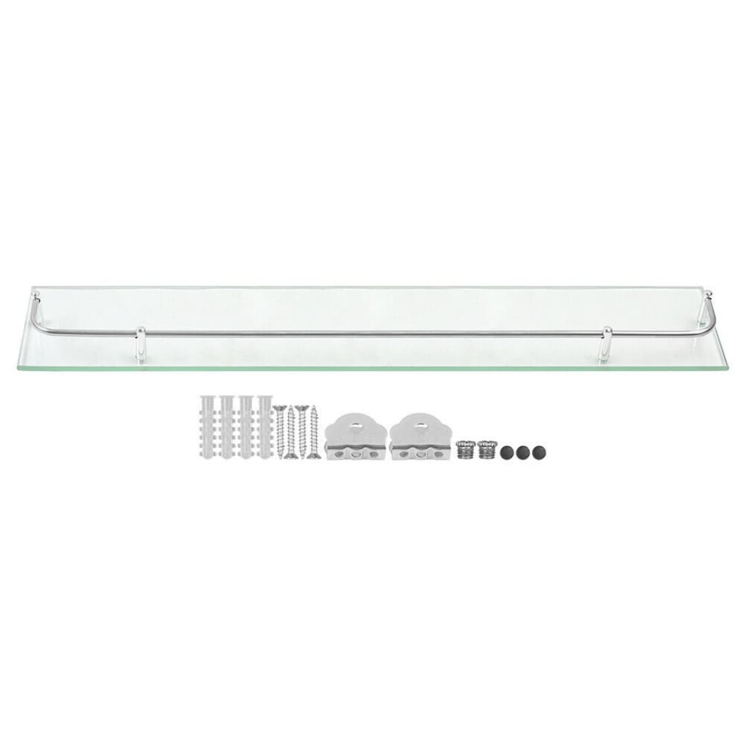 Wall-Mounted Glass Bathroom Shelf & Caddy - image 5