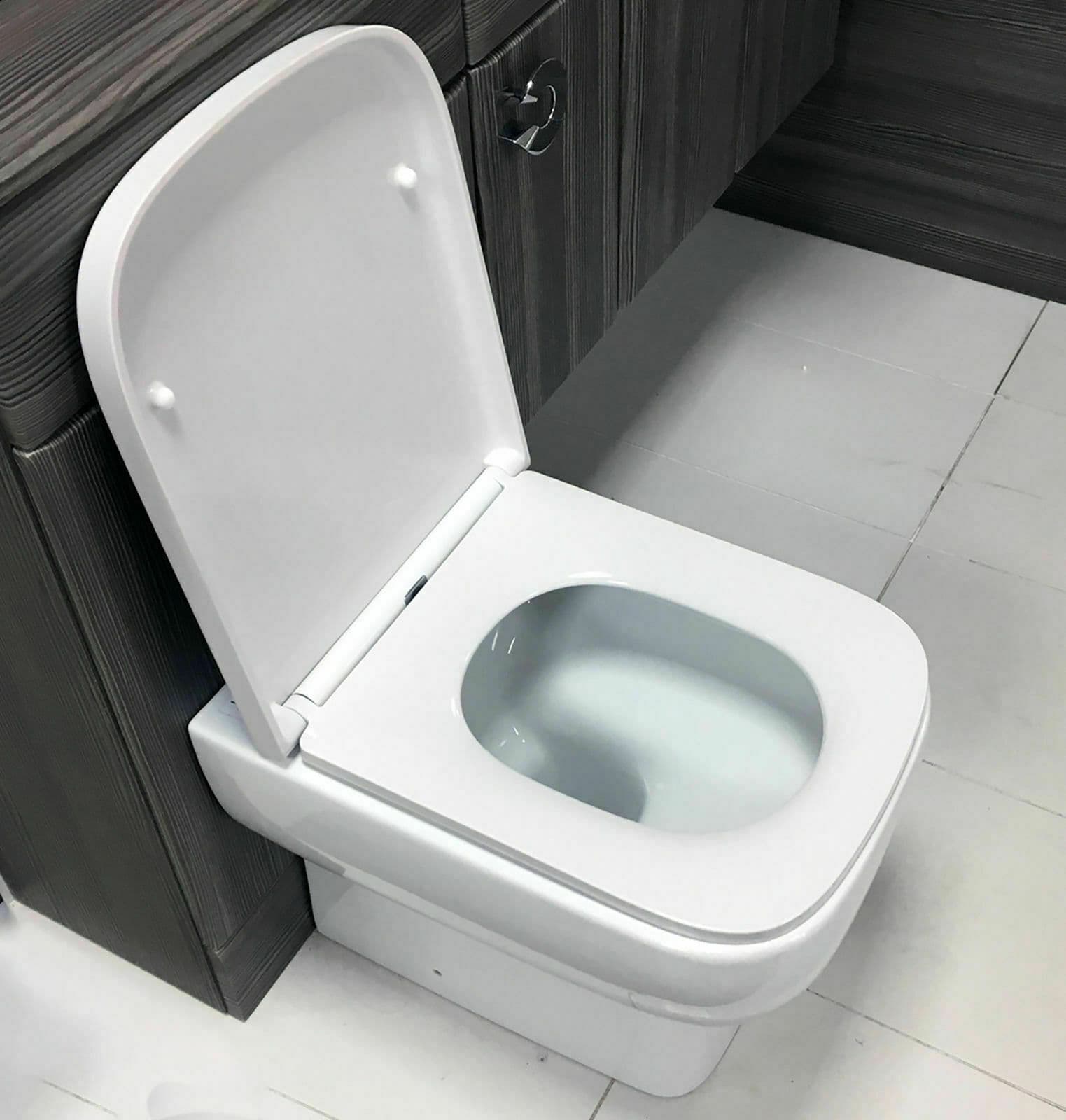 Premium Square Soft Close Toilet Seat in Gloss White - image 4