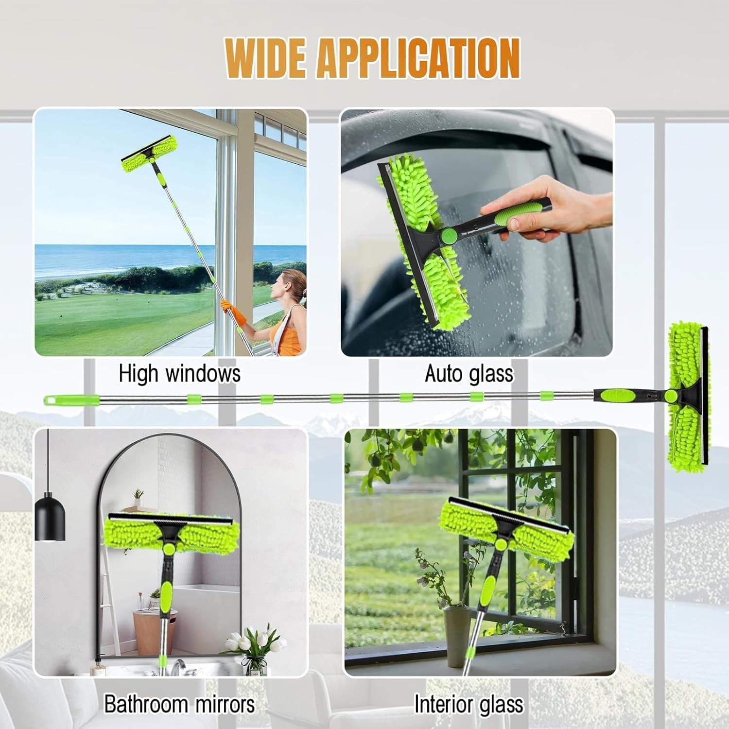 Effortless 4.5m Telescopic Window Cleaner & Squeegee - image 10