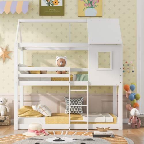 Children's Treehouse Mid Sleeper Cabin Bed, Solid Pine - image 4