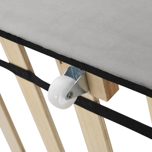 Upholstered 3ft Single Day Bed with Pull-Out Trundle in Grey Velvet - image 2