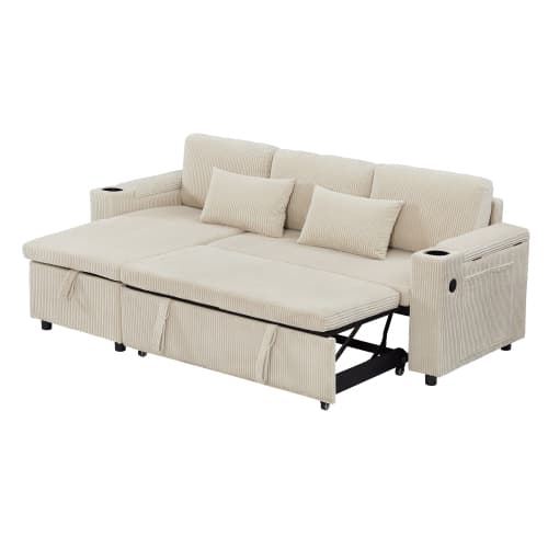Transform Your Space with this Grey Corduroy Corner Sofa Bed - image 29