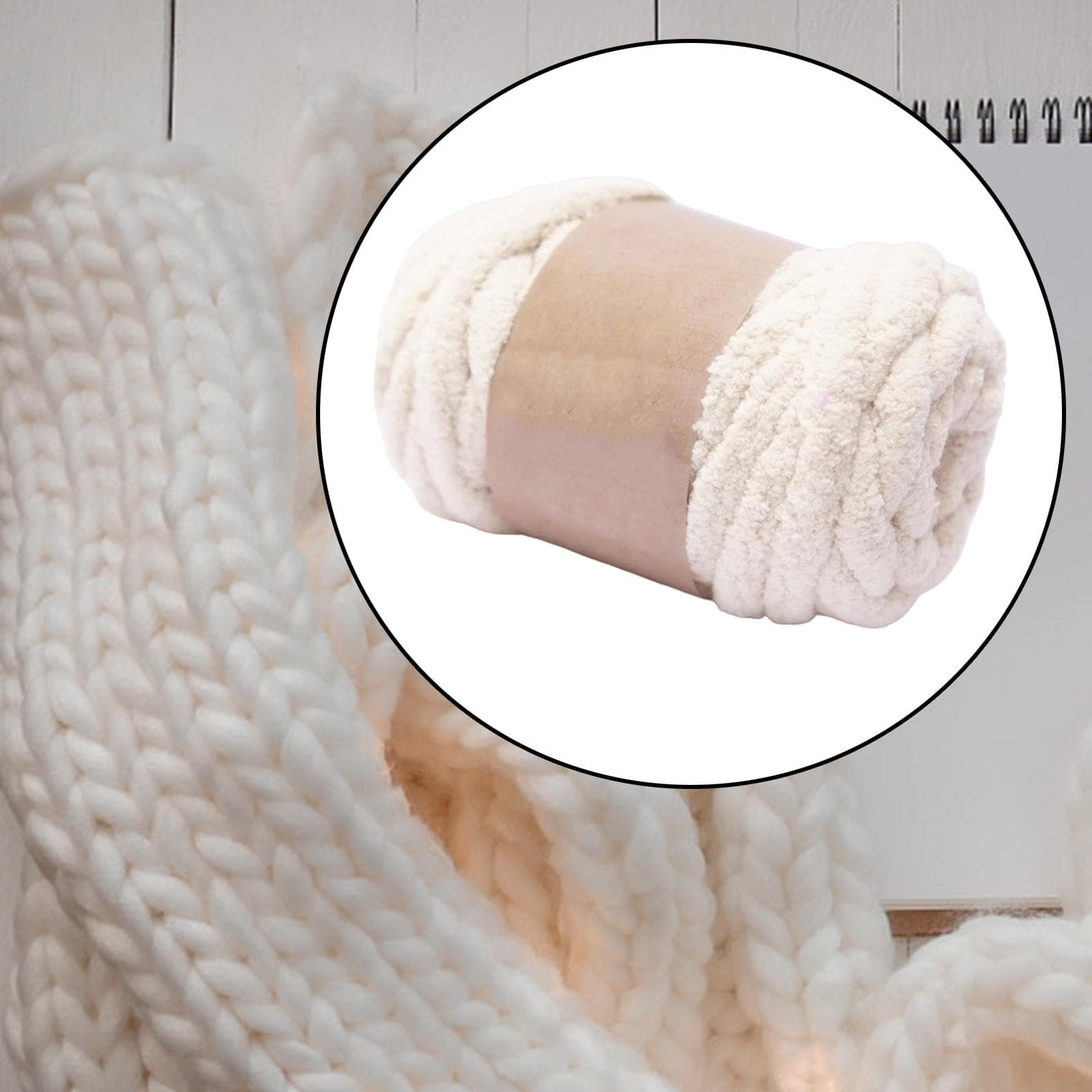 Premium Beige White Chunky Yarn for Effortless Arm Knitting - image 3