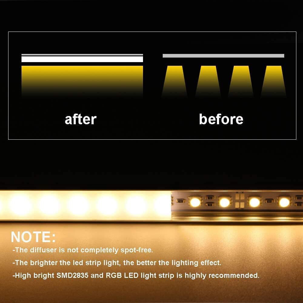 Complete Black Aluminium Channel Kit for LED Strip Lights - image 5