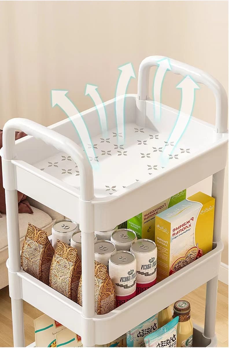 Effortless Organisation: 3-Tier Slim Rolling Storage Trolley - image 3