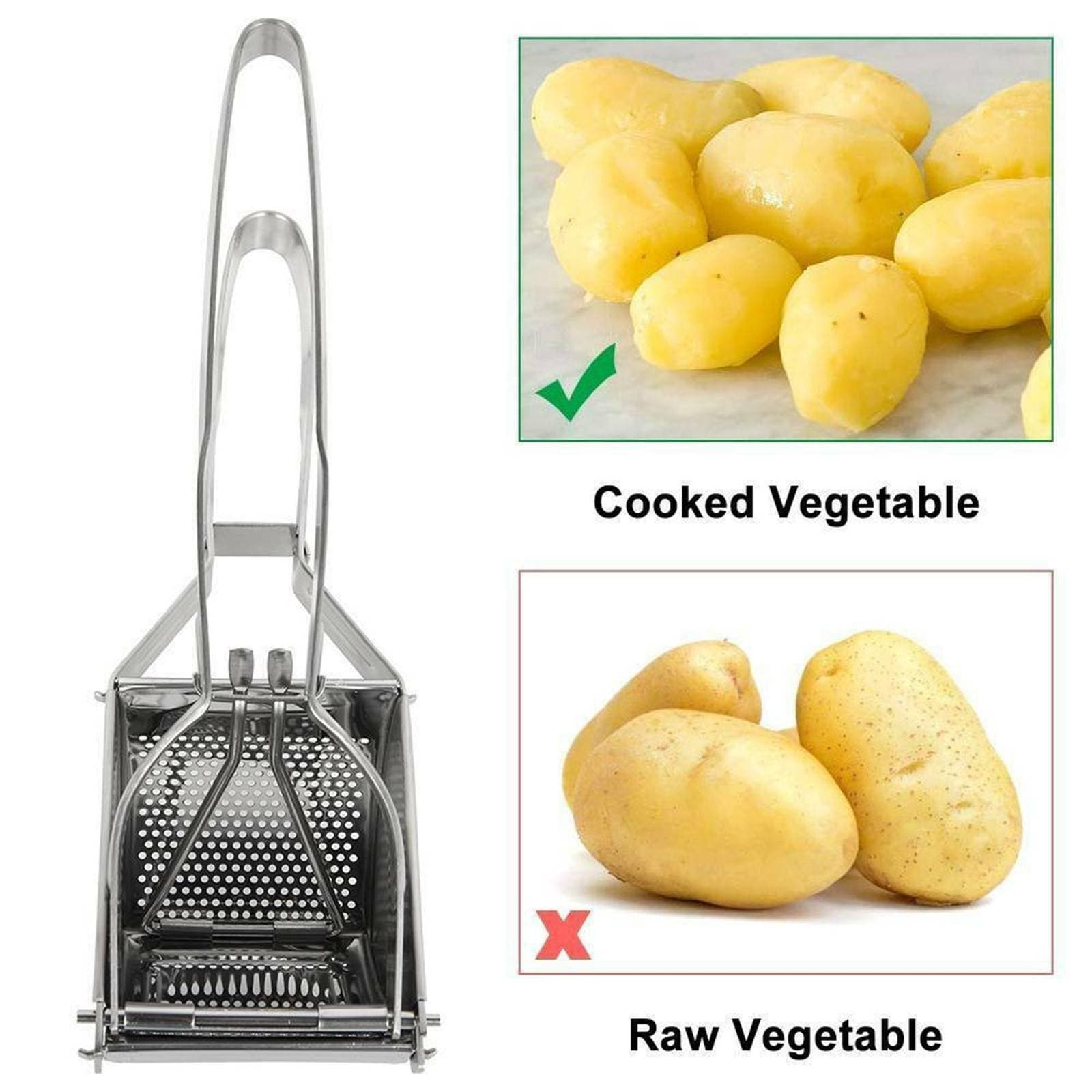 Effortless Stainless Steel Potato Ricer and Press - image 3