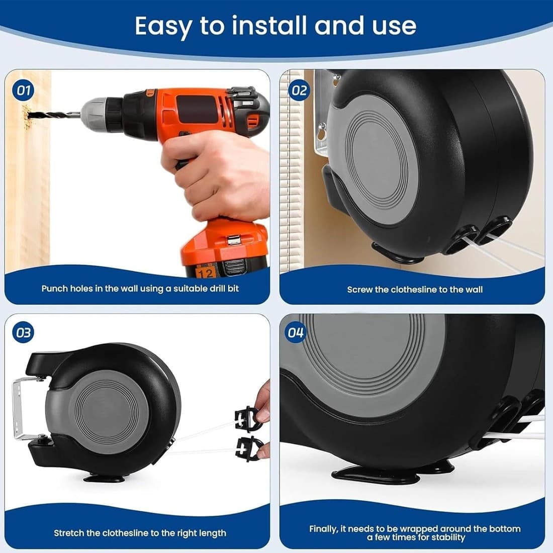 Effortless Drying with the 30m Double Retractable Washing Line - image 7