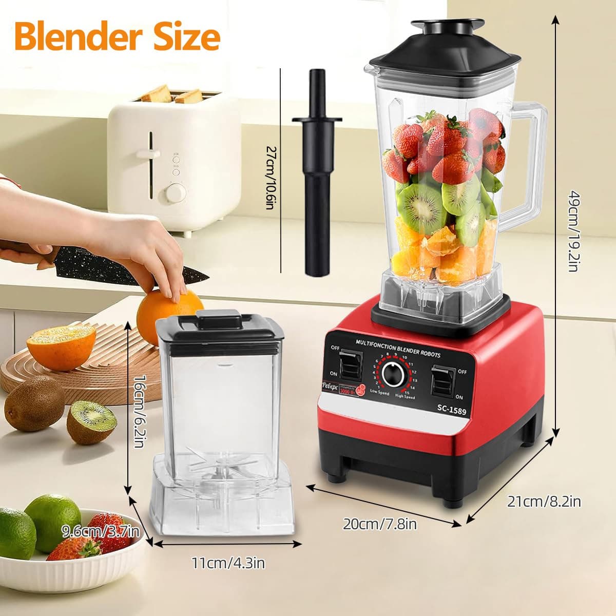 Professional 4500W High-Speed Blender for Perfect Smoothies - image 10
