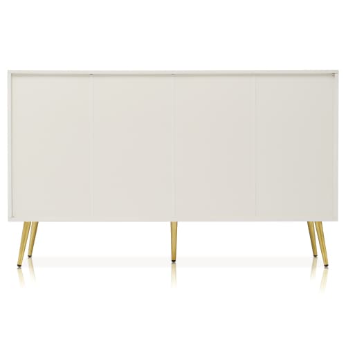 Modern Cream White Sideboard with Arched Drawer Fronts - image 9