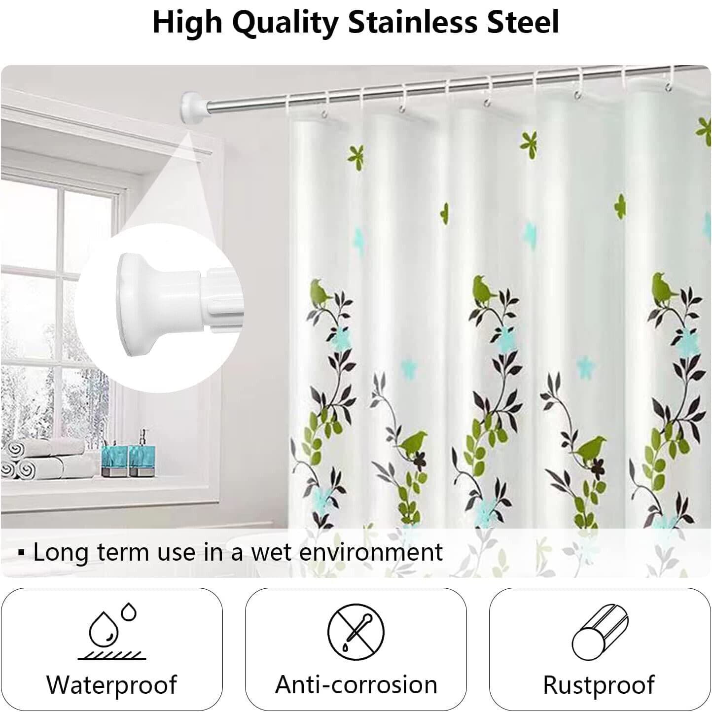 Heavy-Duty Extendable Shower Rod | No Tools, No Fuss - image 5